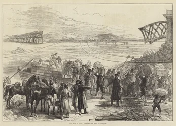 Der Krieg in Spanien, Überquerung des Ebro bei Castijon